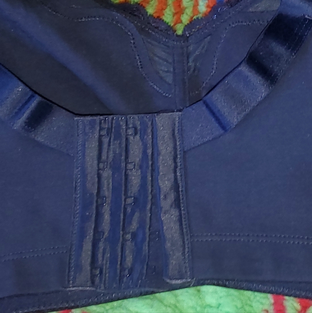 [42H] ti Voglio ~ Cotton Wirefree - NWT Navy Bra Blue with Lace detail - Picture 4 of 11
